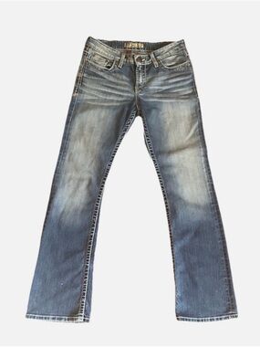 BKE Women's Denim Jeans Size 28x31.5 Blue Dark Wash Kate Stretch Bootcut